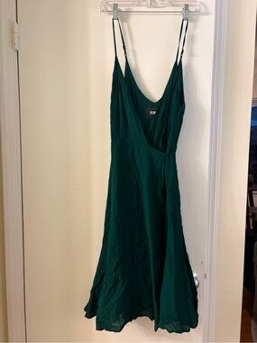 reformation carina dress green Reformation | Dresses | Reformation Carina Dress Midi Wrap Polka Dot Beige  Xs